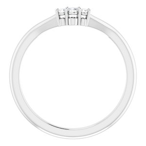 14K White .05 CTW Natural Diamond Matching Band - BN & CO JEWELRY