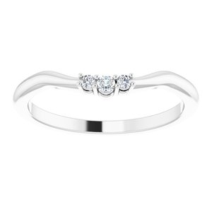 14K White .05 CTW Natural Diamond Matching Band - BN & CO JEWELRY
