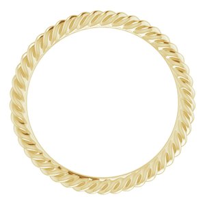 14K Yellow 1.5 mm Skinny Rope Band Size 3 - BN & CO JEWELRY