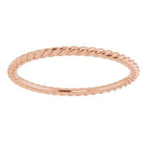 14K Rose 1.5 mm Skinny Rope Band Size 9 - BN & CO JEWELRY