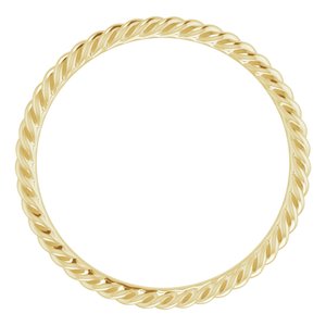 10K Yellow 2 mm Skinny Rope Band Size 9 - BN & CO JEWELRY