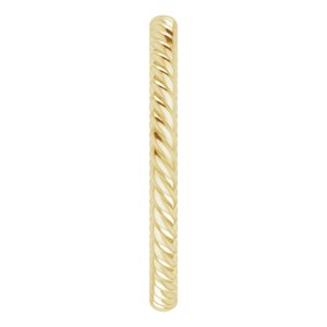 14K Yellow 2 mm Skinny Rope Band Size 9 - BN & CO JEWELRY