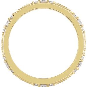 14K Yellow 1/3 CTW Natural Diamond Eternity Band Size 7 - BN & CO JEWELRY