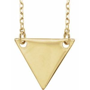 14K Yellow Engravable Geometric 18" Necklace - BN & CO JEWELRY