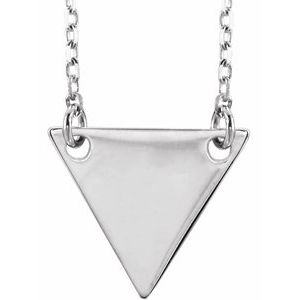 Sterling Silver Engravable Geometric 18" Necklace - BN & CO JEWELRY