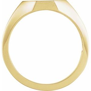 14K Yellow 12.4x12.1 mm Octagon Signet Ring - BN & CO JEWELRY