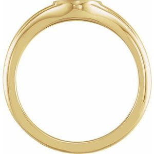 14K Yellow 10.4x7.1 mm Oval Fluted Signet Ring - BN & CO JEWELRY