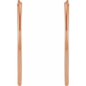 14K Rose 25 mm Flexible Endless Huggie Earrings - BN & CO JEWELRY
