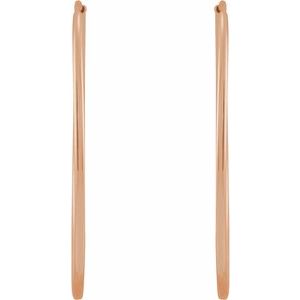 14K Rose 30 mm Flexible Endless Huggie Earrings - BN & CO JEWELRY