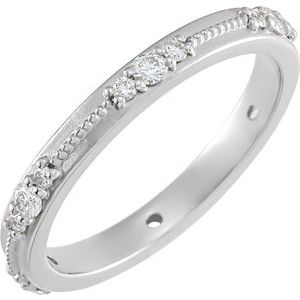 Platinum 1/3 CTW Natural Diamond Eternity Band Size 7 - BN & CO JEWELRY