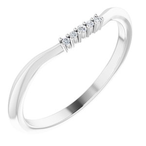 14K White .025 CTW Diamond Matching Band - BN & CO JEWELRY