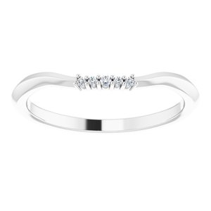 14K White .025 CTW Diamond Matching Band - BN & CO JEWELRY
