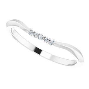 14K White .025 CTW Diamond Matching Band - BN & CO JEWELRY