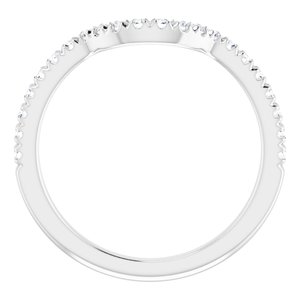 Platinum 1/4 CTW Natural Diamond French-Set Contour Band - BN & CO JEWELRY