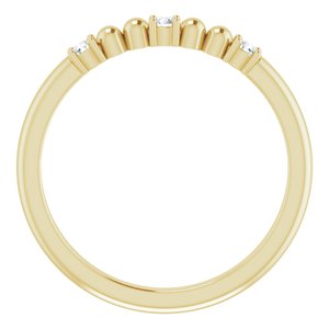 14K Yellow 1/10 CTW Diamond Bead Ring - BN & CO JEWELRY