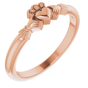 14K Rose Claddagh Ring - BN & CO JEWELRY