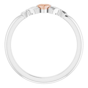 14K White/Rose Claddagh Ring - BN & CO JEWELRY