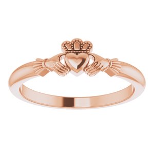 14K Rose Claddagh Ring - BN & CO JEWELRY
