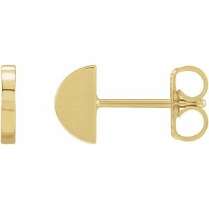 14K Yellow Half Moon Earrings - BN & CO JEWELRY