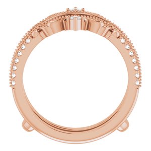 14K Rose 1/6 CTW Natural Diamond Accented Floral Inspired Ring Guard - BN & CO JEWELRY
