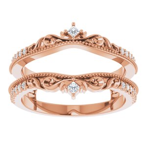 14K Rose 1/6 CTW Natural Diamond Accented Floral Inspired Ring Guard - BN & CO JEWELRY