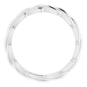 Platinum Woven-Design Band Size 5.5 - BN & CO JEWELRY