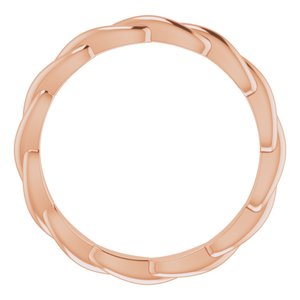 14K Rose Woven-Design Band Size 5.5 - BN & CO JEWELRY