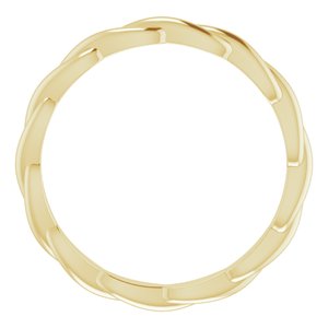 14K Yellow Woven-Design Band Size 8 - BN & CO JEWELRY