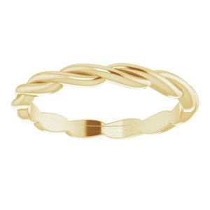 14K Yellow Woven-Design Band Size 8 - BN & CO JEWELRY