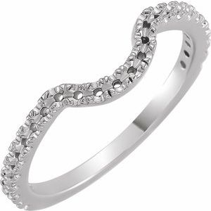 14K White French-Set Matching Band - BN & CO JEWELRY