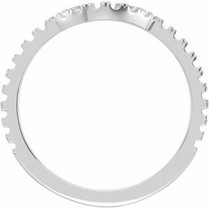 14K White French-Set Matching Band - BN & CO JEWELRY