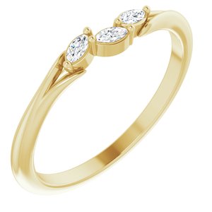 14K Yellow 1/10 CTW Natural Diamond Ring - BN & CO JEWELRY