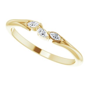 14K Yellow 1/10 CTW Natural Diamond Ring - BN & CO JEWELRY