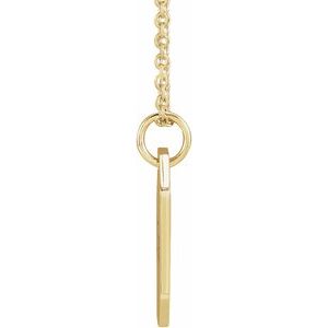 14K Yellow 16.37x9.17 mm Dog Tag 16-18" Necklace - BN & CO JEWELRY