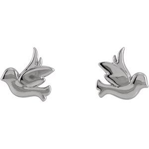Sterling Silver Tiny Bird Stud Earrings - BN & CO JEWELRY