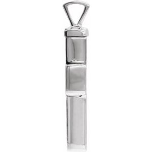 10K White 26x16.5 mm Cross Ash Holder Pendant - BN & CO JEWELRY