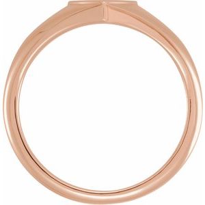 14K Rose 6.4 mm Heart Signet Ring - BN & CO JEWELRY