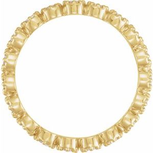 14K Yellow 3/8 CTW Natural Diamond Rose-Cut Eternity Band Size 4.5 - BN & CO JEWELRY