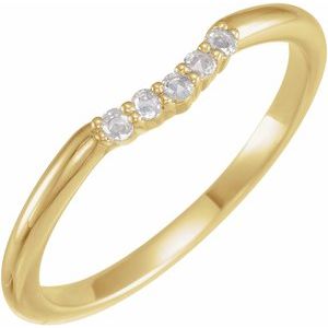 14K Yellow .07 CTW Rose-Cut Natural Diamond Matching Band - BN & CO JEWELRY