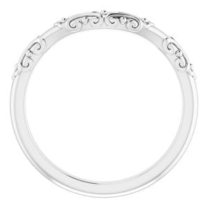 14K White Band for 9x4.5 mm Marquise Ring - BN & CO JEWELRY