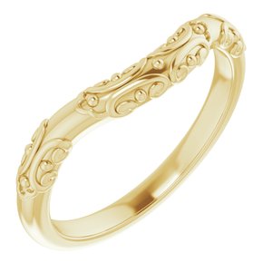 14K Yellow Band for 12x6 mm Marquise Ring - BN & CO JEWELRY