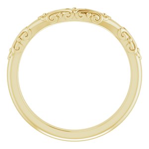 14K Yellow Band for 12x6 mm Marquise Ring - BN & CO JEWELRY