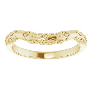 14K Yellow Band for 12x6 mm Marquise Ring - BN & CO JEWELRY