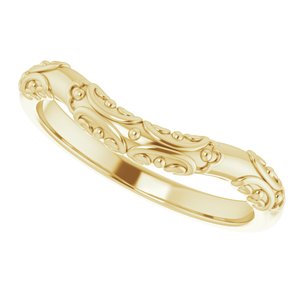 14K Yellow Band for 12x6 mm Marquise Ring - BN & CO JEWELRY