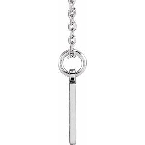 Sterling Silver Pierced Numeral 7 Dog Tag 16-18" Necklace - BN & CO JEWELRY