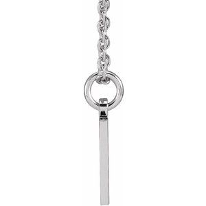 Sterling Silver Pierced Numeral 8 Dog Tag 16-18" Necklace - BN & CO JEWELRY