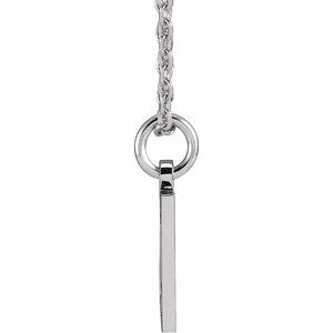 Sterling Silver Pierced Numeral 3 Dog Tag 16-18" Necklace - BN & CO JEWELRY