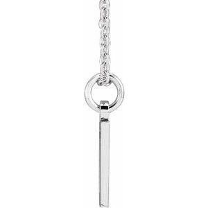 Sterling Silver Pierced Numeral 2 Dog Tag 16-18" Necklace - BN & CO JEWELRY