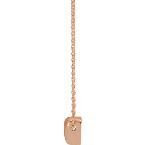 14K Rose Puffy Heart 16-18"Necklace - BN & CO JEWELRY