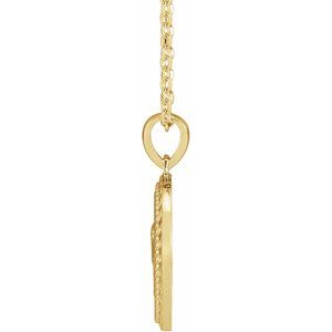 14K Yellow Elephant Disc 16-18" Necklace - BN & CO JEWELRY